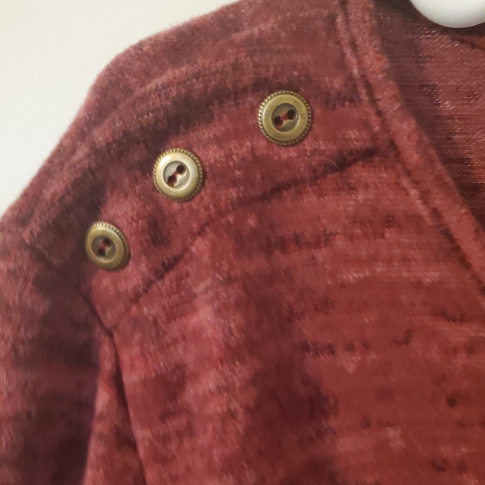 Ava James Woman's Sweater Burgundy 2X NWT Plus Size - Picture 2 of 4